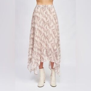 En Saison Ever Midi Skirt Oat Print